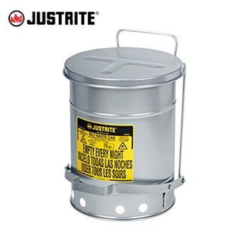 油漬廢品罐|Justrite油漬廢品罐_銀色油漬桶09104